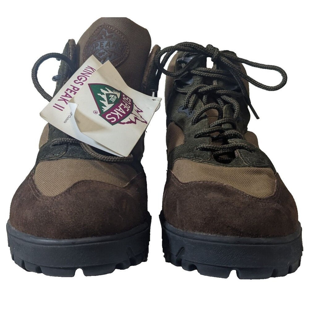 VTG Hi-Tec 50 Peaks Kings Peak II Hiking Boots Men's 13 Brown/Green/Beige NOS